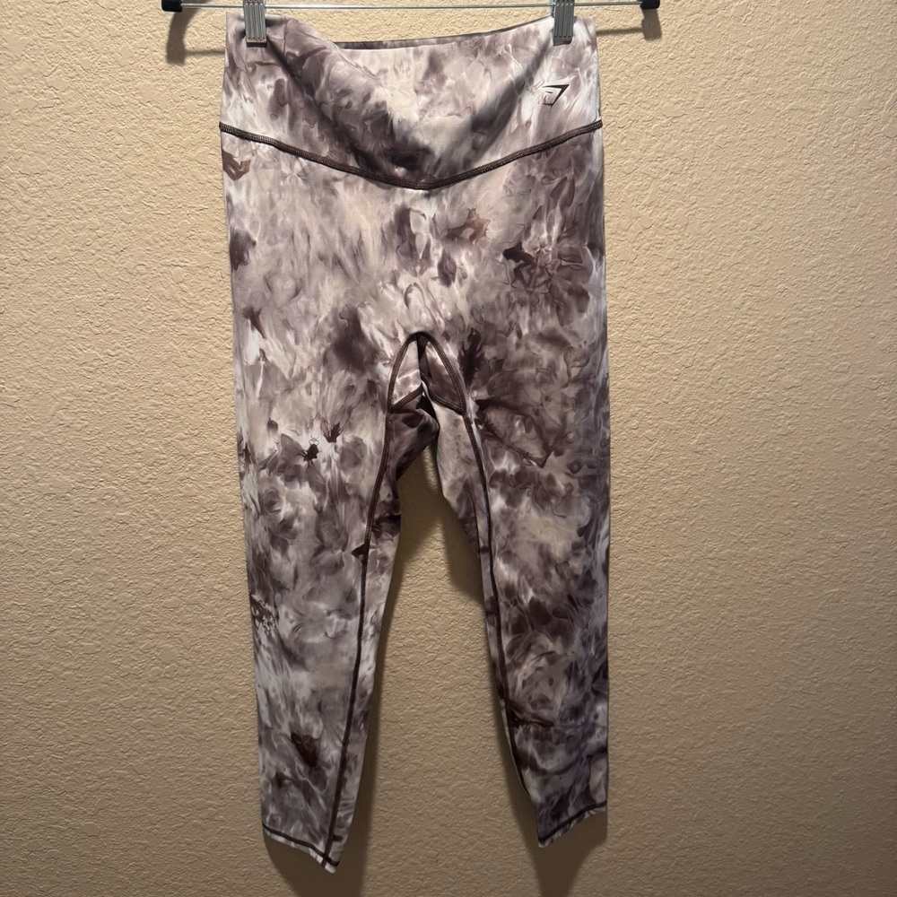 Gymshark Elevate Leggings size XL Cement Brown Spray Dye - Picture 5 of 11